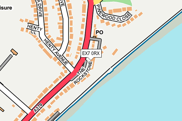 EX7 0RX map - OS OpenMap – Local (Ordnance Survey)