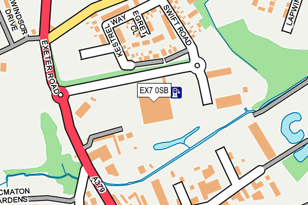 EX7 0SB map - OS OpenMap – Local (Ordnance Survey)