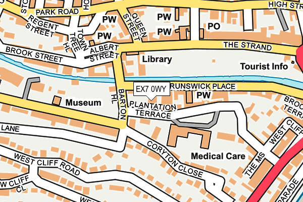 EX7 0WY map - OS OpenMap – Local (Ordnance Survey)