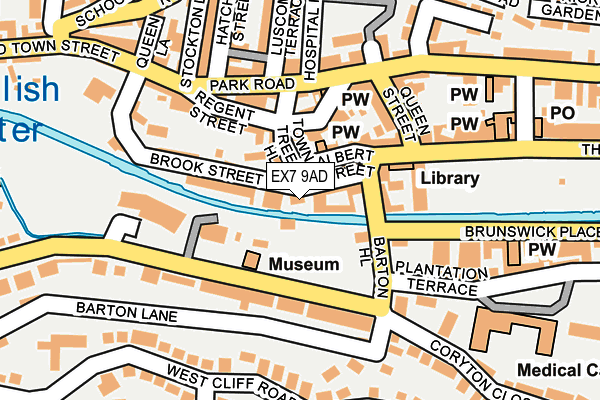 EX7 9AD map - OS OpenMap – Local (Ordnance Survey)