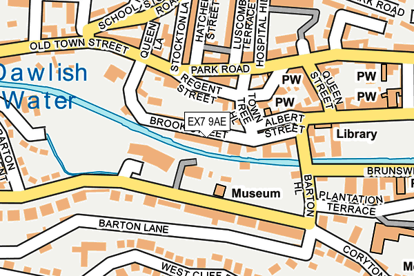 EX7 9AE map - OS OpenMap – Local (Ordnance Survey)