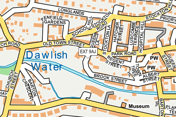 EX7 9AJ map - OS OpenMap – Local (Ordnance Survey)