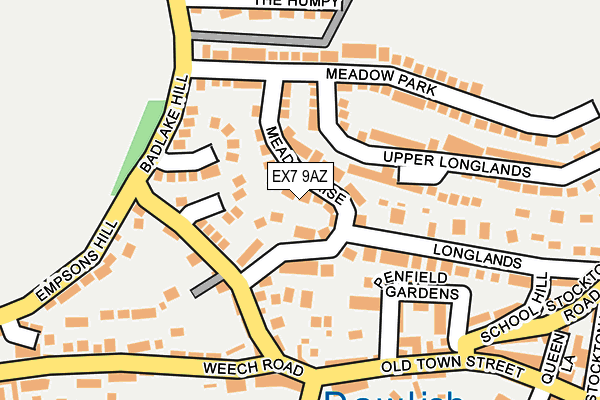 EX7 9AZ map - OS OpenMap – Local (Ordnance Survey)