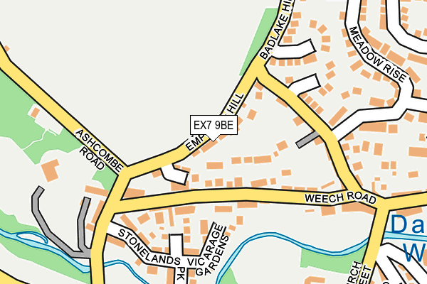 EX7 9BE map - OS OpenMap – Local (Ordnance Survey)