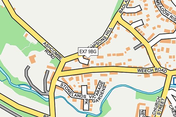 EX7 9BG map - OS OpenMap – Local (Ordnance Survey)