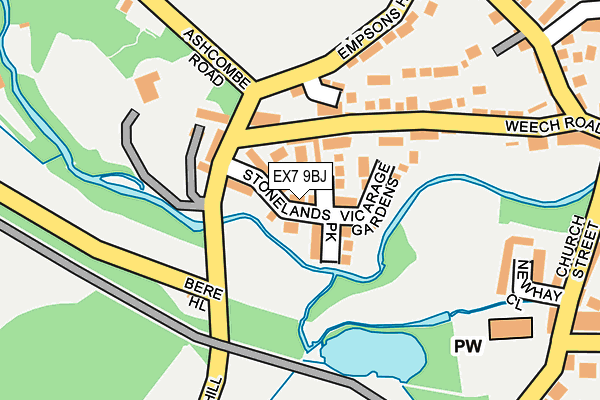 EX7 9BJ map - OS OpenMap – Local (Ordnance Survey)
