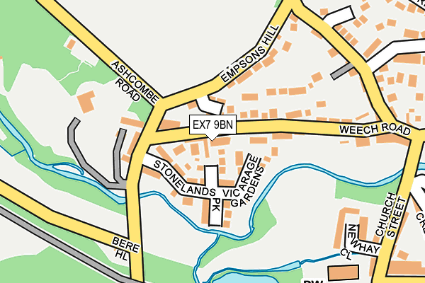 EX7 9BN map - OS OpenMap – Local (Ordnance Survey)