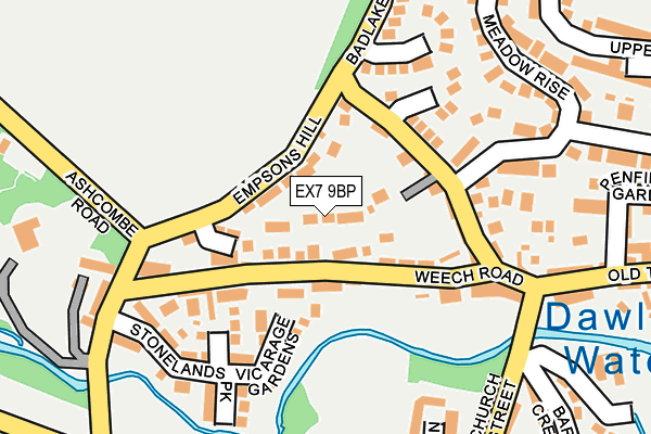 EX7 9BP map - OS OpenMap – Local (Ordnance Survey)