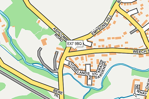 EX7 9BQ map - OS OpenMap – Local (Ordnance Survey)
