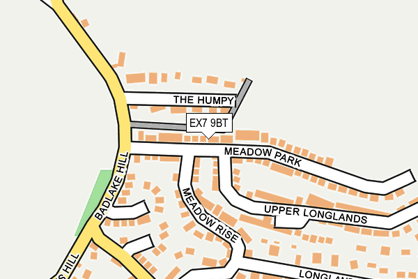 EX7 9BT map - OS OpenMap – Local (Ordnance Survey)