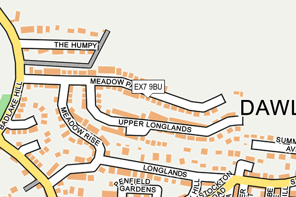 EX7 9BU map - OS OpenMap – Local (Ordnance Survey)