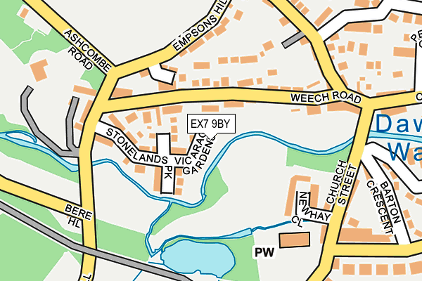 EX7 9BY map - OS OpenMap – Local (Ordnance Survey)