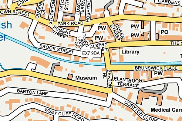 EX7 9DA map - OS OpenMap – Local (Ordnance Survey)