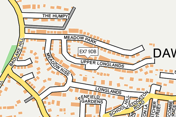 EX7 9DB map - OS OpenMap – Local (Ordnance Survey)