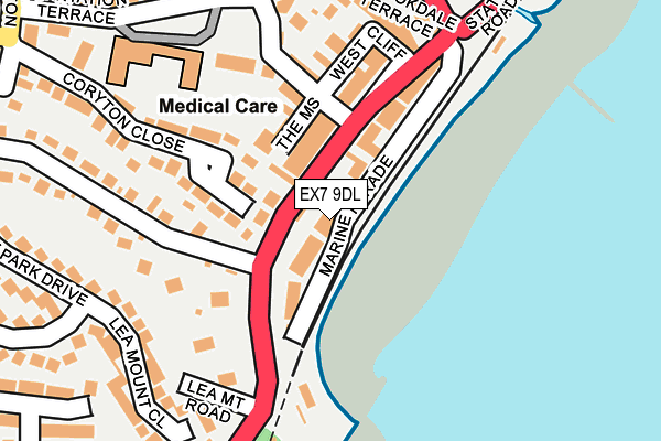 EX7 9DL map - OS OpenMap – Local (Ordnance Survey)