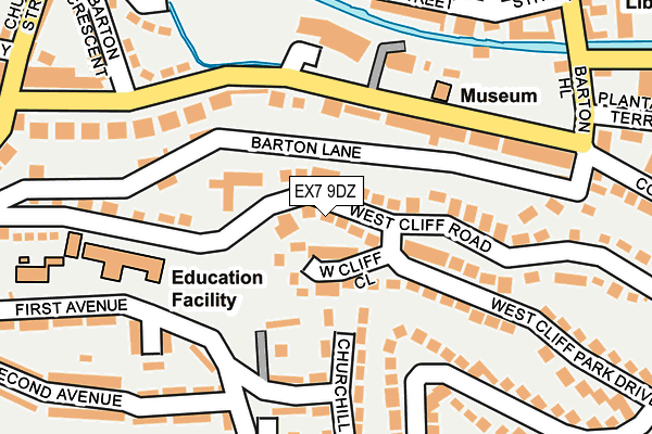 EX7 9DZ map - OS OpenMap – Local (Ordnance Survey)