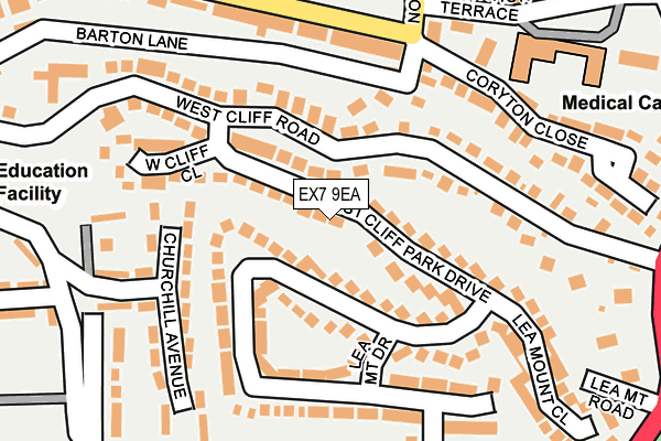 EX7 9EA map - OS OpenMap – Local (Ordnance Survey)