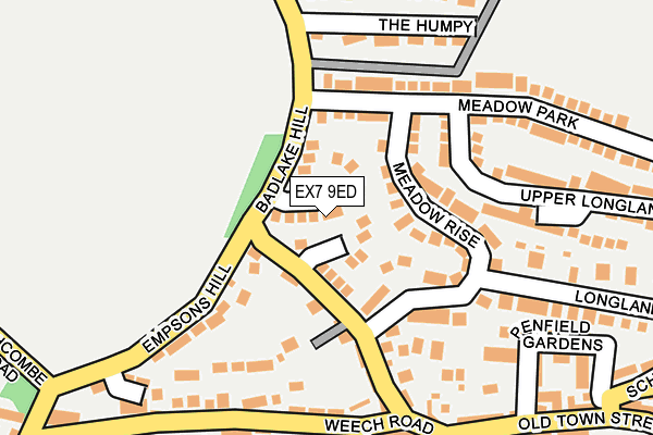 EX7 9ED map - OS OpenMap – Local (Ordnance Survey)