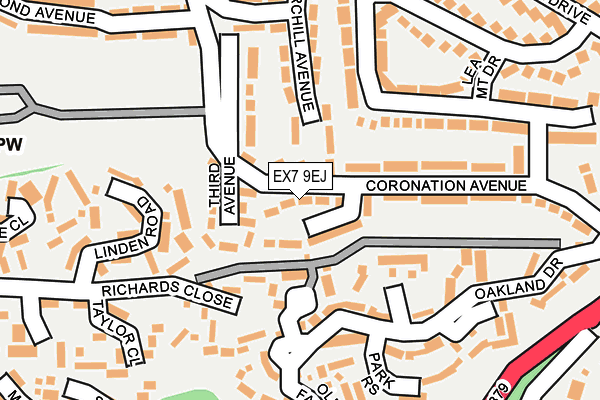 EX7 9EJ map - OS OpenMap – Local (Ordnance Survey)