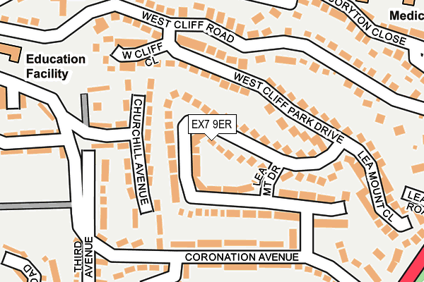 EX7 9ER map - OS OpenMap – Local (Ordnance Survey)