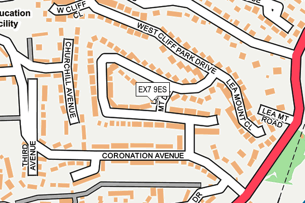 EX7 9ES map - OS OpenMap – Local (Ordnance Survey)