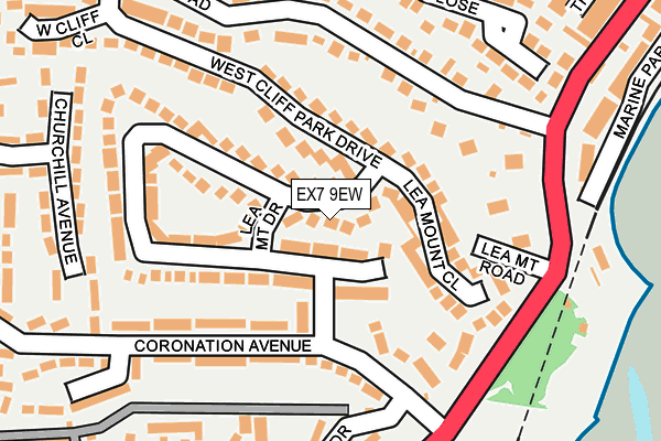 EX7 9EW map - OS OpenMap – Local (Ordnance Survey)