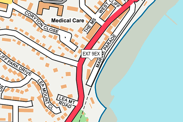 EX7 9EX map - OS OpenMap – Local (Ordnance Survey)