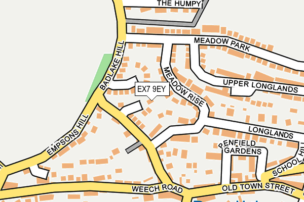 EX7 9EY map - OS OpenMap – Local (Ordnance Survey)