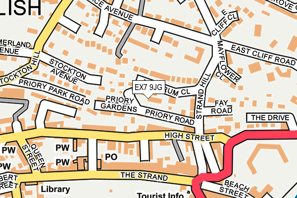 EX7 9JG map - OS OpenMap – Local (Ordnance Survey)