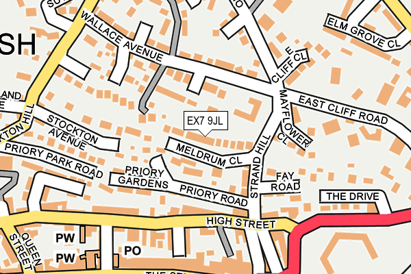EX7 9JL map - OS OpenMap – Local (Ordnance Survey)