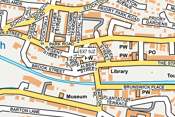 EX7 9JZ map - OS OpenMap – Local (Ordnance Survey)