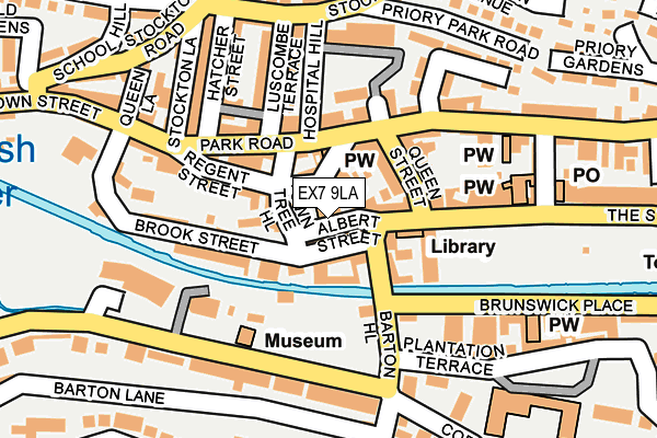 EX7 9LA map - OS OpenMap – Local (Ordnance Survey)