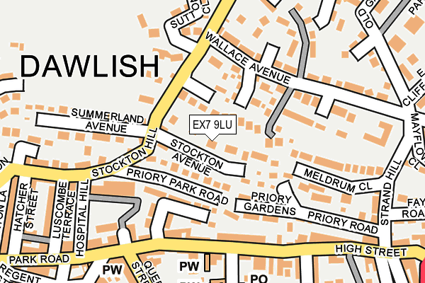 EX7 9LU map - OS OpenMap – Local (Ordnance Survey)