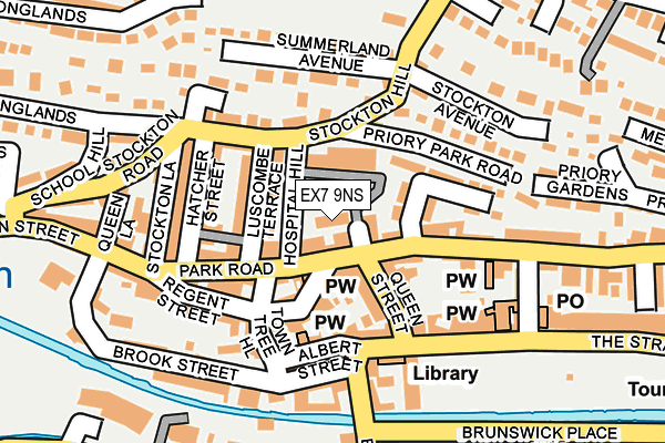 EX7 9NS map - OS OpenMap – Local (Ordnance Survey)
