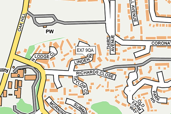 EX7 9QA map - OS OpenMap – Local (Ordnance Survey)