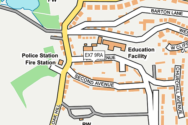 EX7 9RA map - OS OpenMap – Local (Ordnance Survey)