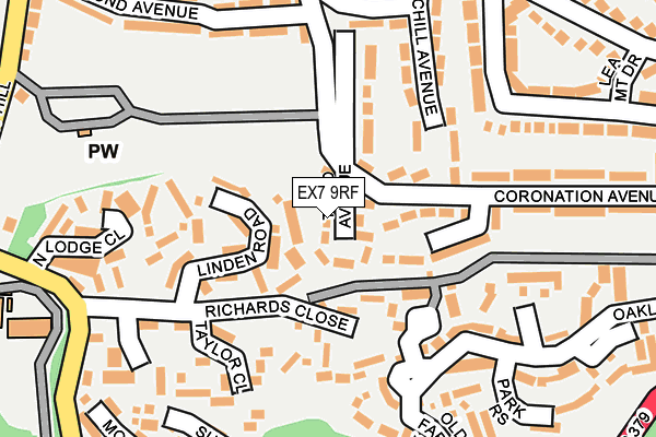 EX7 9RF map - OS OpenMap – Local (Ordnance Survey)