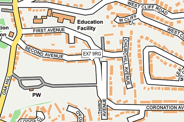 EX7 9RG map - OS OpenMap – Local (Ordnance Survey)