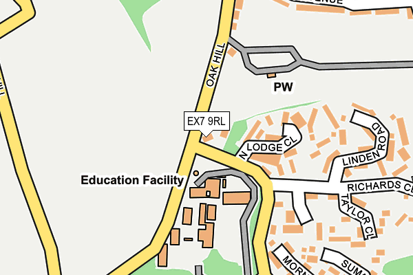 EX7 9RL map - OS OpenMap – Local (Ordnance Survey)