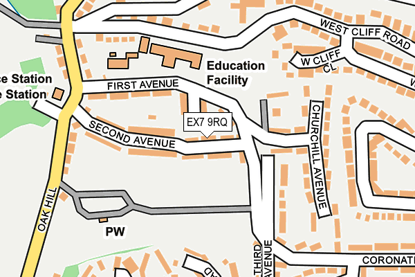 EX7 9RQ map - OS OpenMap – Local (Ordnance Survey)