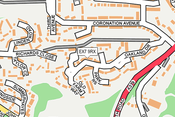 EX7 9RX map - OS OpenMap – Local (Ordnance Survey)