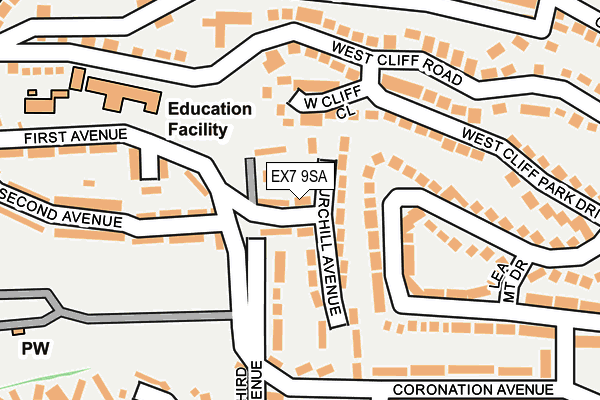 EX7 9SA map - OS OpenMap – Local (Ordnance Survey)
