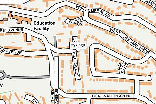 EX7 9SB map - OS OpenMap – Local (Ordnance Survey)