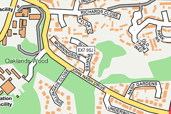 EX7 9SJ map - OS OpenMap – Local (Ordnance Survey)
