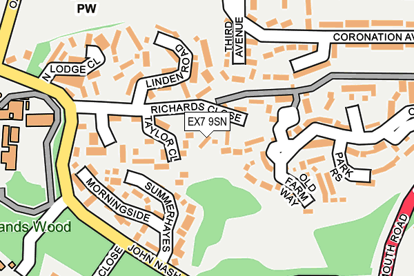 EX7 9SN map - OS OpenMap – Local (Ordnance Survey)