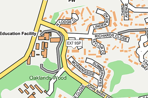 EX7 9SP map - OS OpenMap – Local (Ordnance Survey)