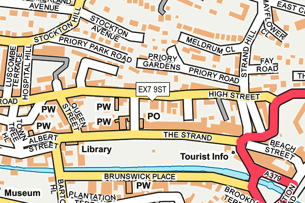 EX7 9ST map - OS OpenMap – Local (Ordnance Survey)
