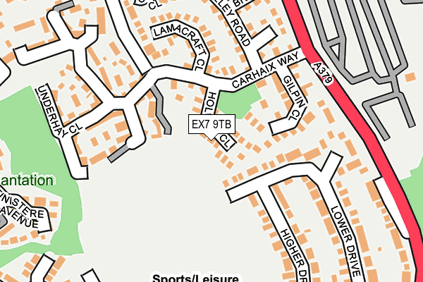 EX7 9TB map - OS OpenMap – Local (Ordnance Survey)