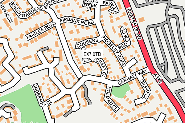 EX7 9TD map - OS OpenMap – Local (Ordnance Survey)