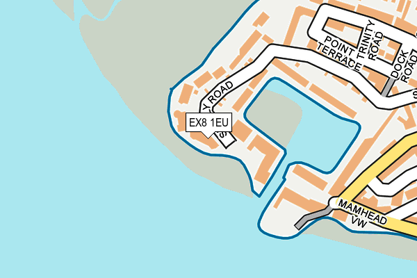 EX8 1EU map - OS OpenMap – Local (Ordnance Survey)